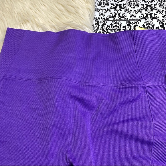 NWT All in Motion : size XL : purple high waist 6” seamless core workout shorts - Picture 5 of 15